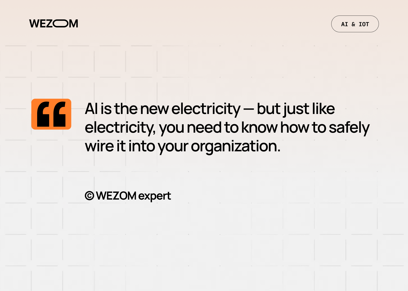 AI in logistics quote about safely wiring an AI project pilot into business operations by WEZOM experts